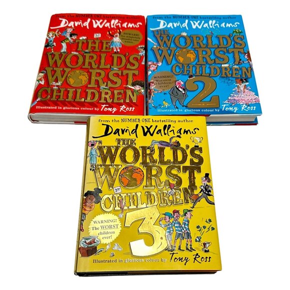 Worlds Worst Children David Walliams Books Lot 3 Vol 1 2 3 HC DJ - Picture 1 of 16